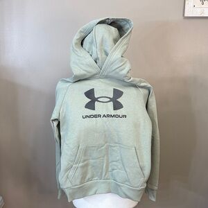 Under Armour Kids Hoodie in Light Green and Black